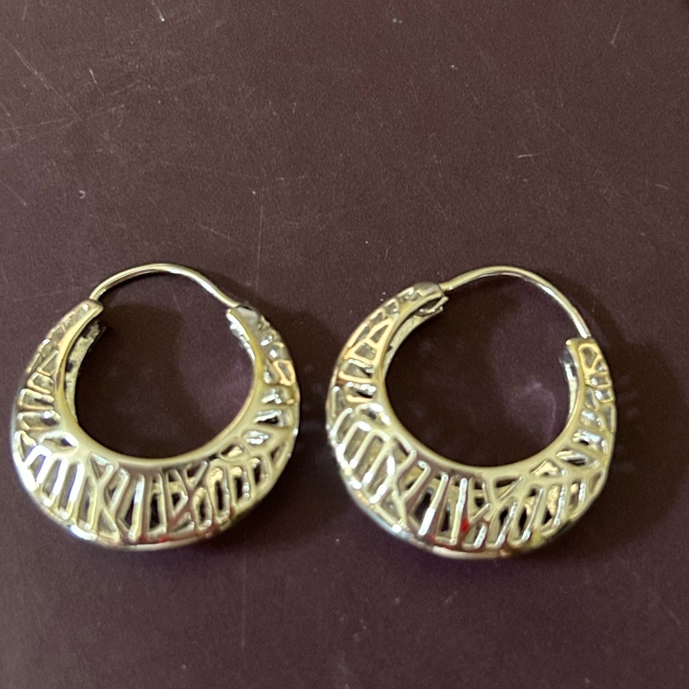 Silver earrings for pierced ears